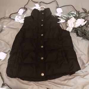 Old Navy Black Puffer Vest with Pockets EUC